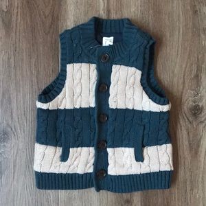 Baby boys cable knit vest